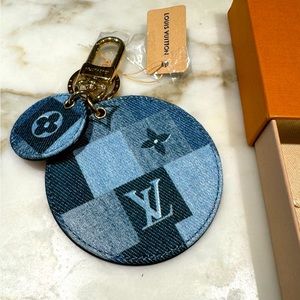 Louis Vuitton M69017 Monogram Denim Porte Cles Key Ring Bag Charm